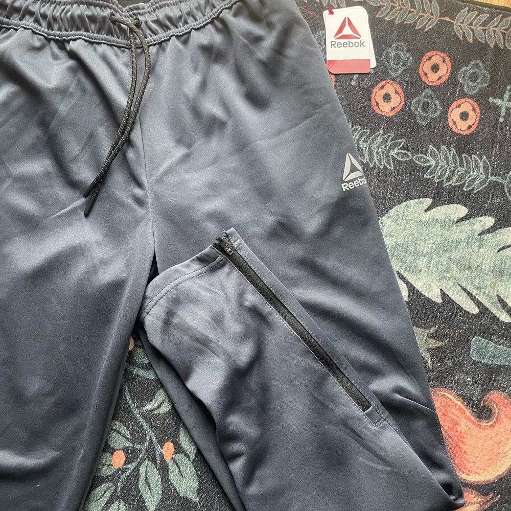 Reebok Men's Black Joggers with Gray Accents